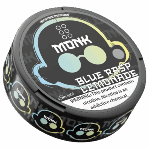 MONK Nicotine Pouches – 12mg – Blue Rasp Lemonade